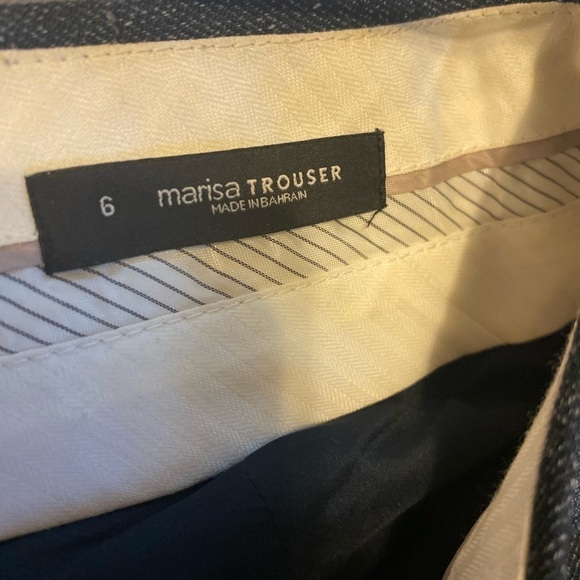 Loft Womens Marisa Plaid Low Rise Flare Flat Front Dress Trousers  6 Bleu - Picture 4 of 9